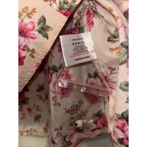 NWT Pretty Little Thing Sz 8 Med Mini Dress, Floral Cotton Cottage Peasant Prep - Picture 6 of 10